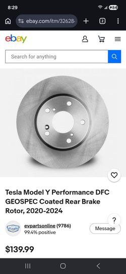 Tesla rear rotors