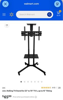 Brand New onn. Rolling Floor TV Stand – 32”–70”