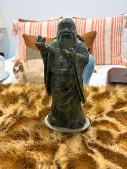 Green Soap stone 10in tall