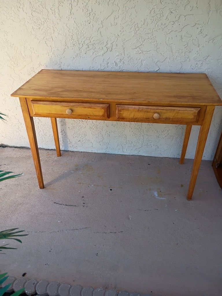 Solid Wood Foyer Table Or Desk