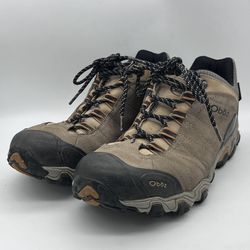 Oboz Bridger Low B-Dry Waterproof Hiking Shoes Men's Size 11 Brown