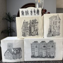 DEPT 56 CHRISTMAS VILLAGE HUGE LOT HERITAGE VILLAGE COLLECTION OBO