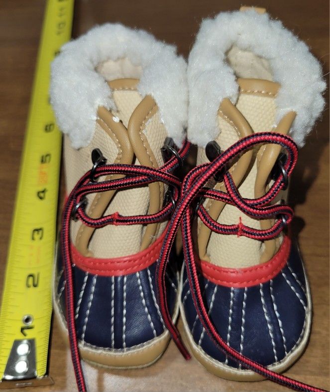 Baby Gap NC Snowboots Ivory Frost Size 3-6M Unisex sherpa trim duck boots