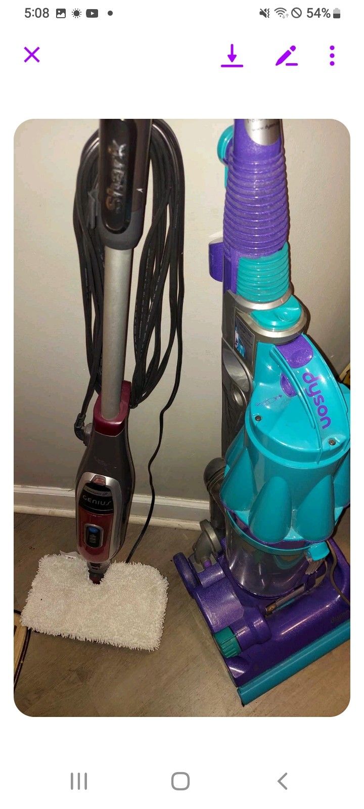 Dyson Vaccum $60 Mop Shark Steamer $40 Both $80