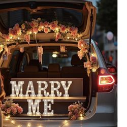 Marry Me Letter, Decoration Like New, Letrero , Sign / Propuesta Matrimonio.