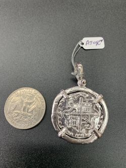 Atocha silver coin pendant