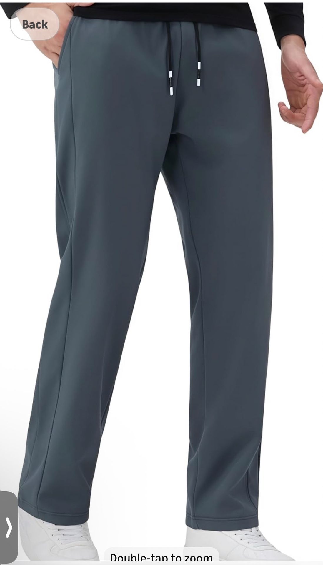 Dark gray Xl size Men's Athletic Casual Sweatpants, Straight Leg Drawstring Pants, Lightweight Joggers for Sports and Leisure