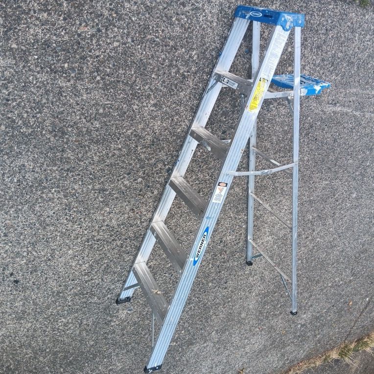 Warner 8foot Aluminum Step Ladder(little  bit of paint Perfectly straigh) For Pick Up Fremont Seattle. No Low Ball Offers Please. No Trades .