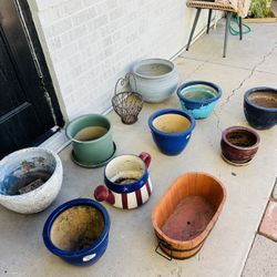 Garden Plant Pots Planters Size Small - Medium - 10 each