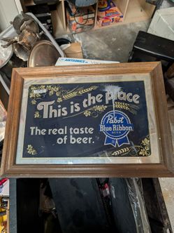 Vintage pabst blue ribbon bar sign