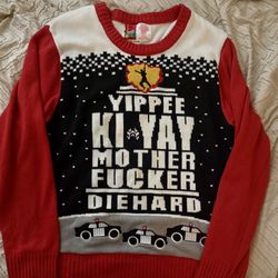 Die Hard themed Christmas Sweater 