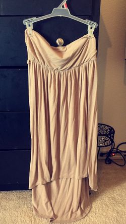 Tan long summer dress