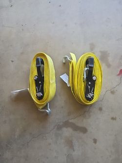 2 - ​Husky 2" x 27' Heavy-Duty Ratchet Tie-Down Straps - 3,333 lb WLL / 10,000 lb Break