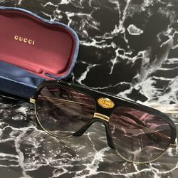 Authentic Gucci 59mm Aviator Sunglasses 