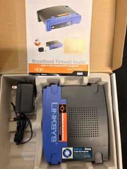 LINKSYS BROADBAND FIREWALL ROUTER W/4-PORT SWITCH / VPN ENDPOINT