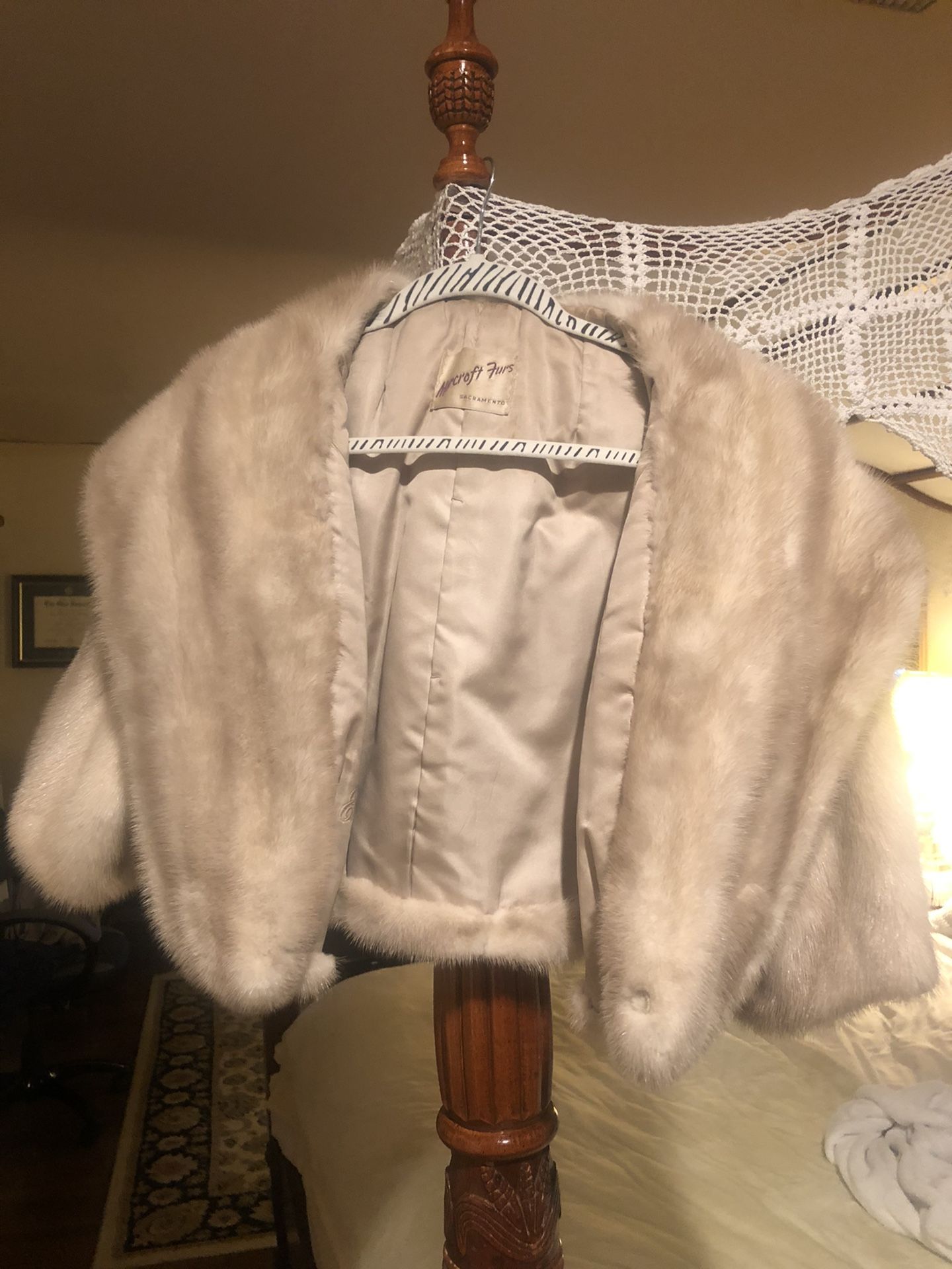 White Fur Shawl