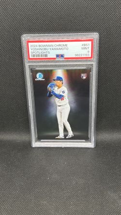 2024 Bowman Chrome Yoshinobu Yamamoto Spotlights RC SP Rookie #BS-1 Dodgers SSP