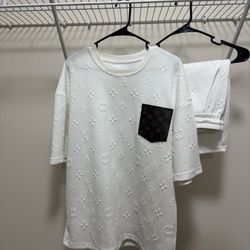 LOUIS VUITTON  Shirt And Sweat Short Embroidered Set