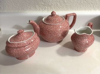 Royal Crownford Country Chintz Staffordshire England Teapot, Cream & Sugar Bowl