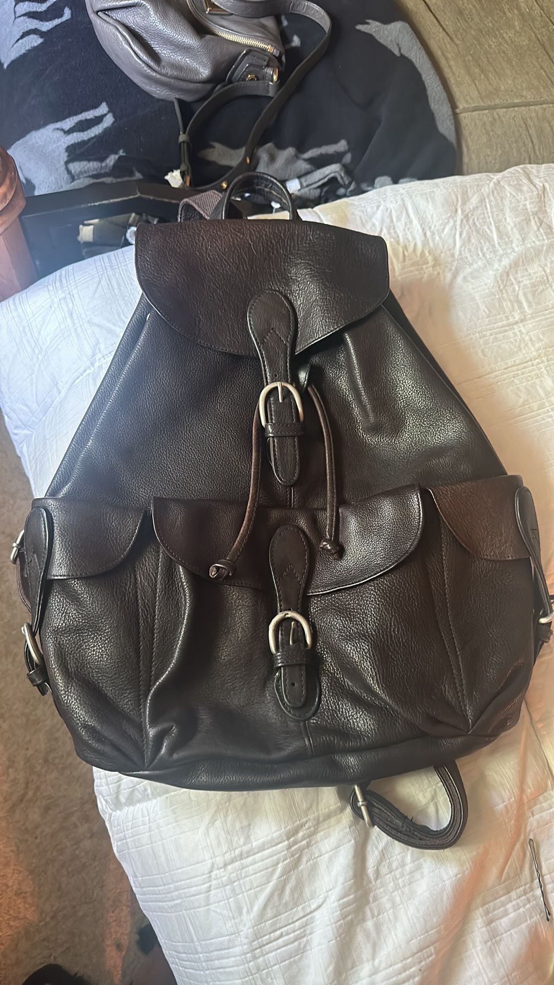 London Fog Leather backpack
