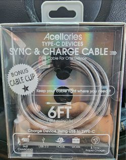 Brand New Acellories SYNC & CHARGER CABLE Type C