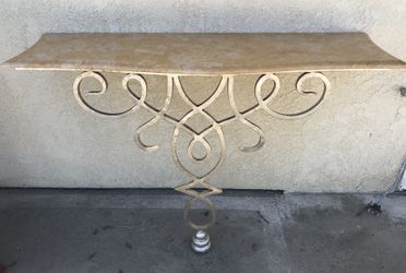 Unique one leg wall, entryway, foyer table