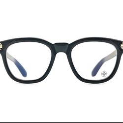 Gold Chrome Heart Glasses 