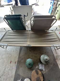 (3) Aluminum Frame Camping Cots