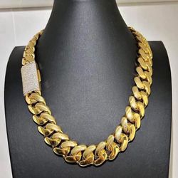 14k & 18k Miami Cuban Link Gold Plated 20mm Heavy Chain 