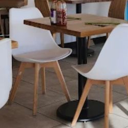 White dining chairs