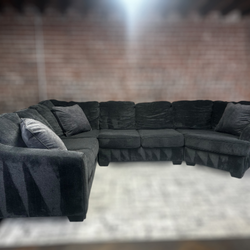 Free Delivery Ashley dark gray 3pc sectional couch sofa
