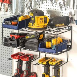 3-Layer Heavy-Duty Power Tool Organizer Wall Mount Storage Rack