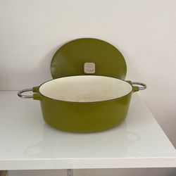 Outset Cast Iron Green Enamel Oval Roster