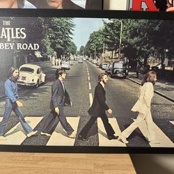 THE BEATLES ABBEY ROAD ALBUM COVER TEXTURED ARTWORK 36"X24" 