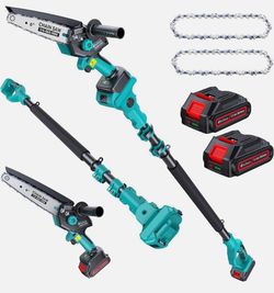 Electric Tree Saw Pruning High Branches 2-in-1 6" Brushless Mini Chainsaw