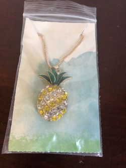 Cute pineapple necklace ,38cm