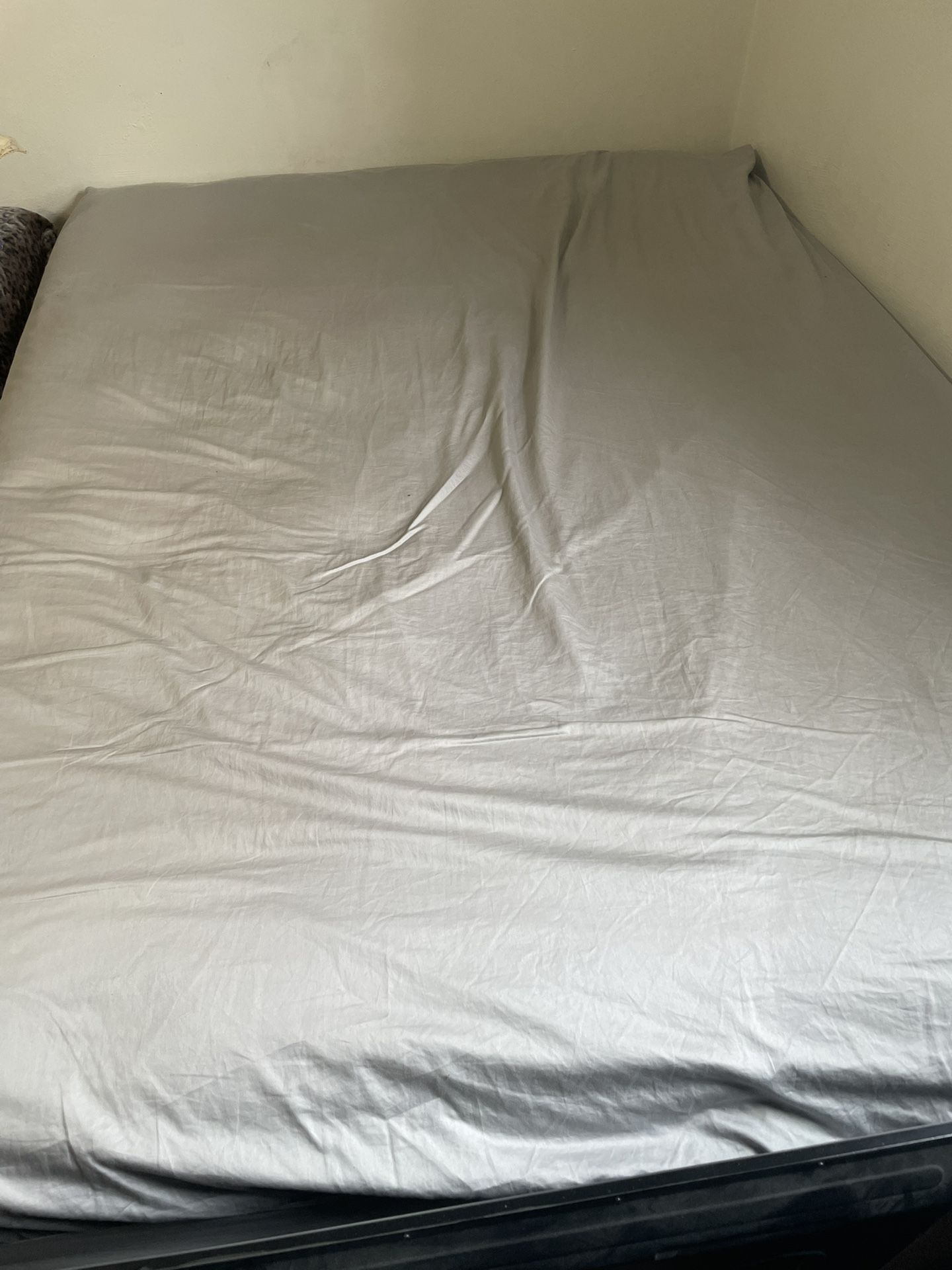 Queen Mattress With Box Spring Mattress Has Some Stains
