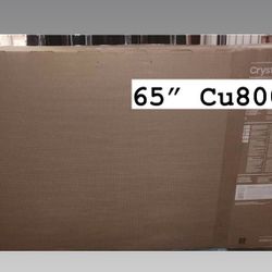 SAMSUNG 65-Inch Class Crystal UHD 4K CU8000 Series PurColor,Object Tracking Sound Lite, Q-Symphony, Motion Xcelerator, Ultra Slim, Solar Remote, Smart