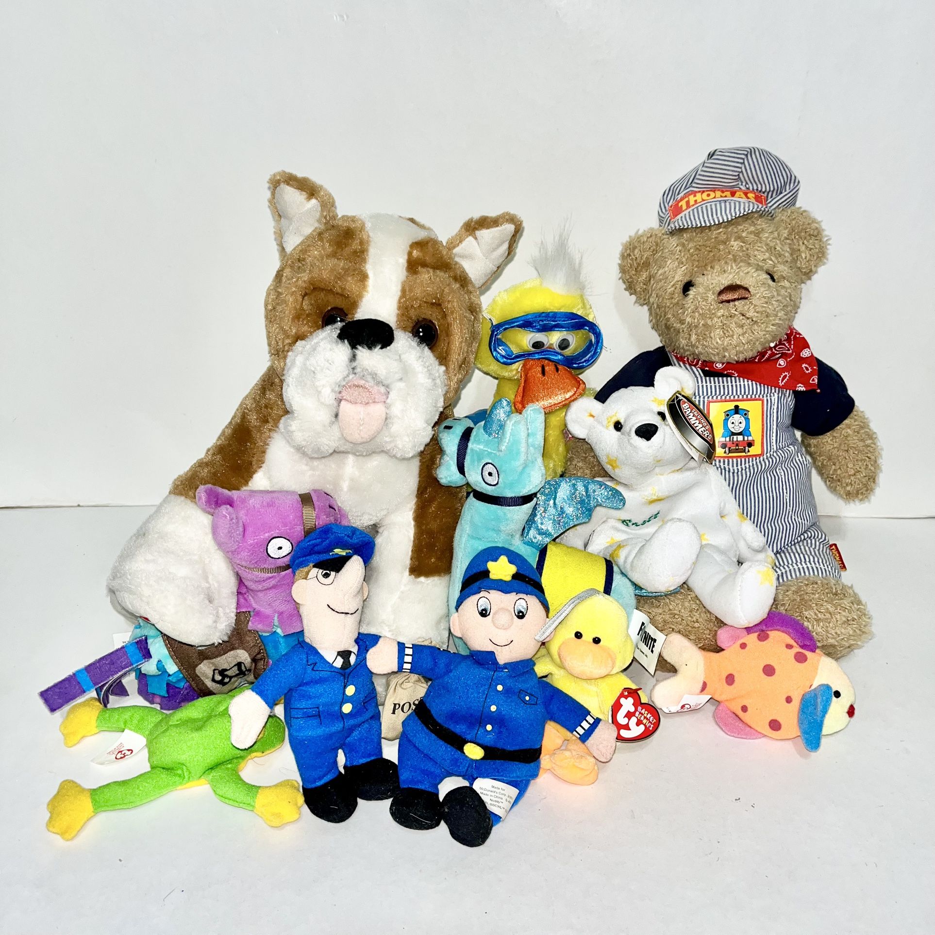 Kids Plushies Stuffed Animals Bundle Beanie Babies Fortnite Preowned Great Condition