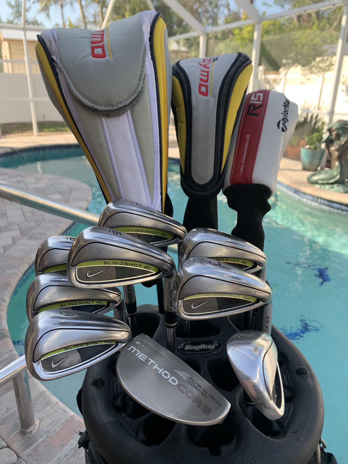 MENS NIKE TaylorMade Used Complete Golf Club Set RH Hybrid Woods