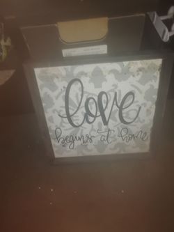 Love Begins at Home Decorative Sign