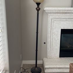 Gold Dark Brown Standing Lamp