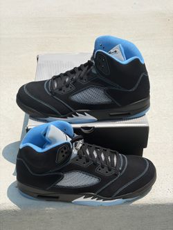 Jordan 5 Black University Blue Size 14M