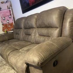 Brown Recliner Couch 