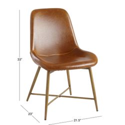 Tyler Bi Cast Leather Molded Dining Chair 4 Piece Set