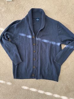 Men’s Navy Cardigan Sweater - 2XL