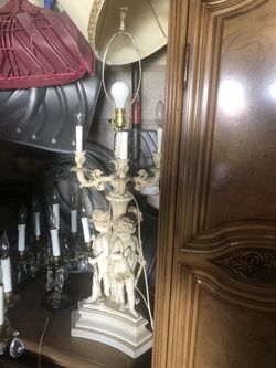 Vintage 1965 Angel Lamp set of 2.