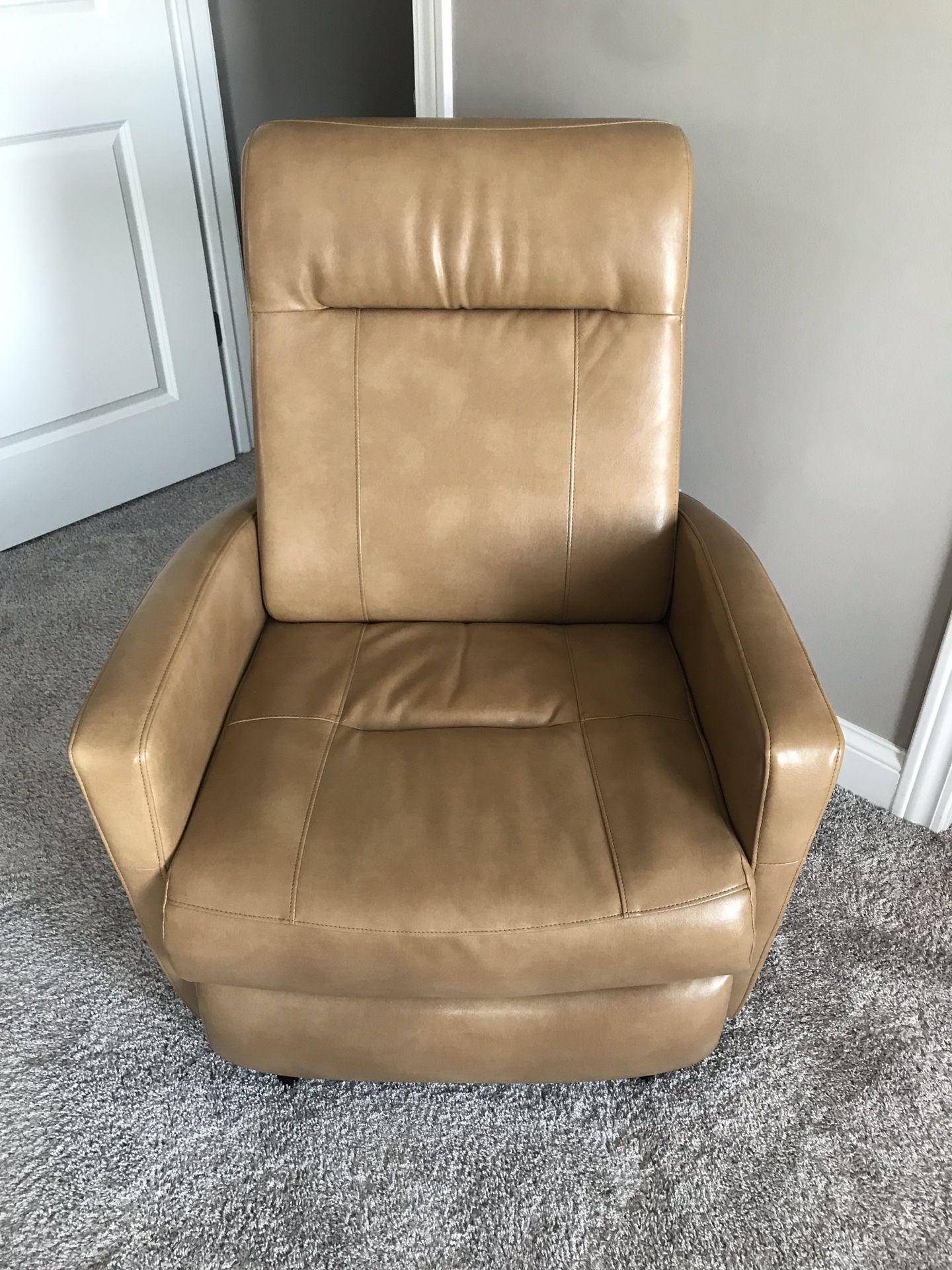 Small leather electric recliner