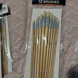 Brand New 5 Packs Of 12 Paint Brushes