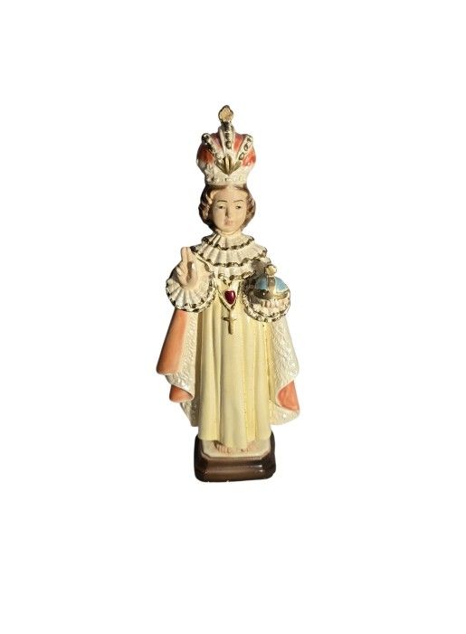 Vintage Statuary Infant Of Prague Statue Chalkware Figurine 12" H READ BELOW